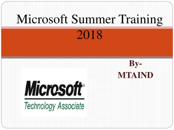 Summer Training Program