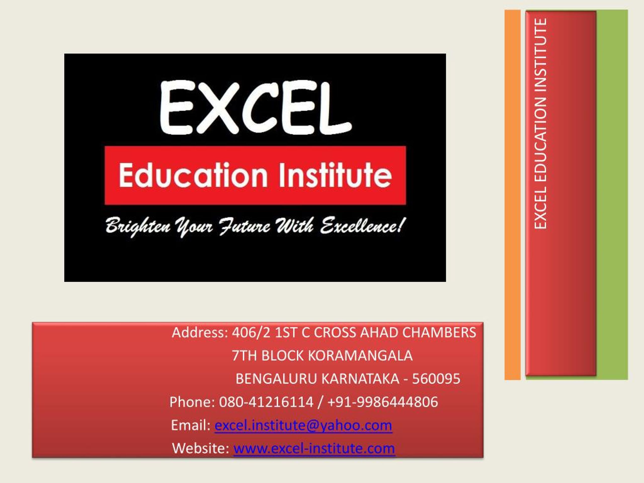 PPT - Excel Training Institute PowerPoint Presentation, free download ...