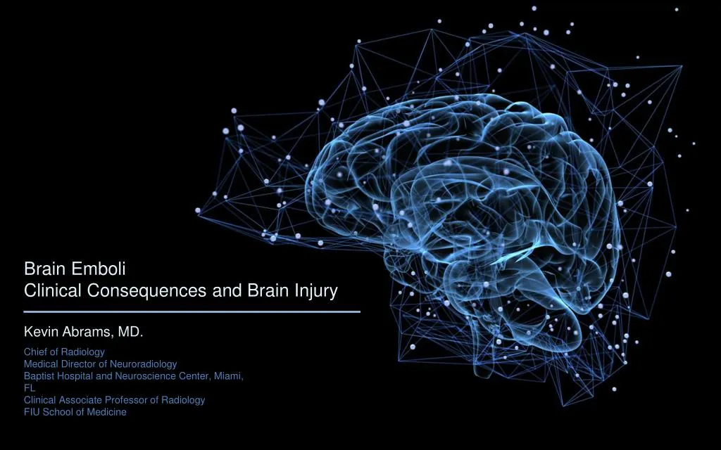 brain emboli clinical consequences and brain