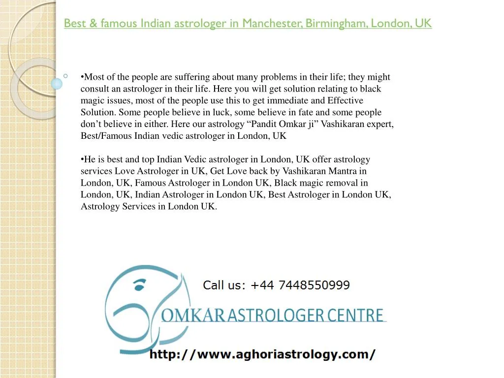 best famous indian astrologer in manchester