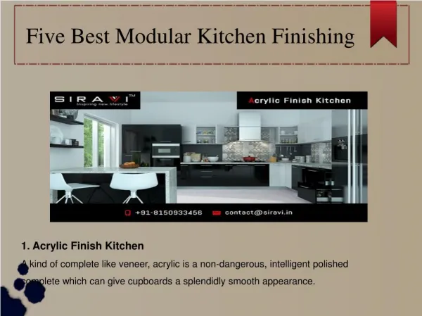 Five Best Modular Kitchen Finishing