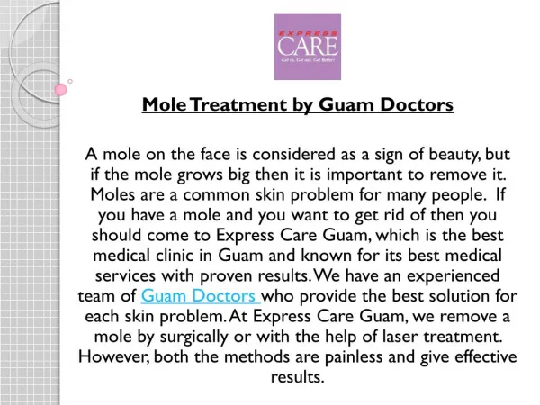 Mole Treatment by Guam Doctors