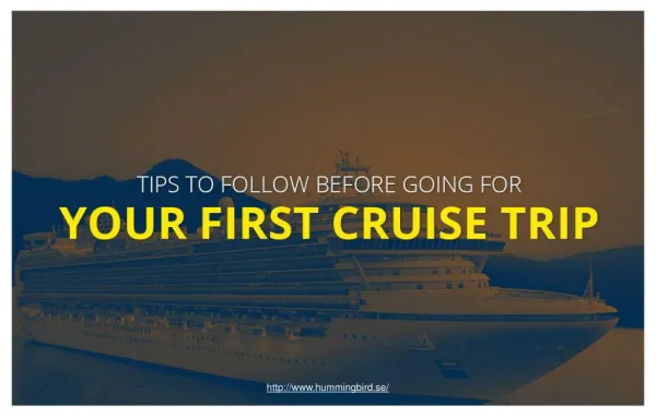 Pre-cruise planning checklist