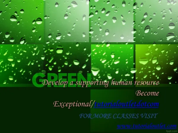 Develop a supporting human resource Become Exceptional/tutorialoutletdotcom
