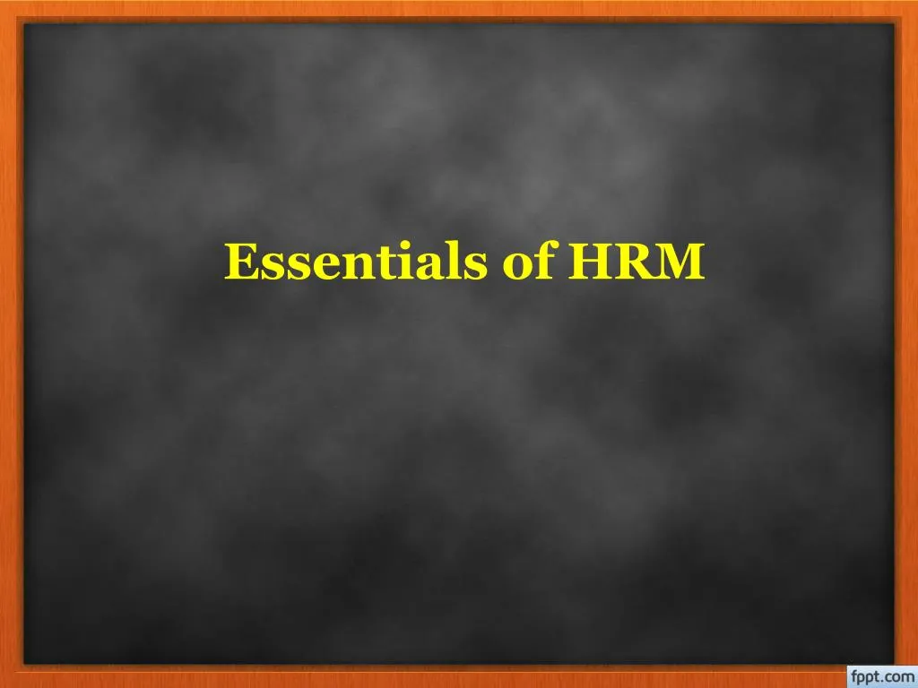 essentials of hrm