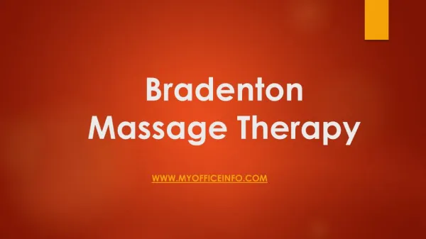 Massage Therapy Bradenton