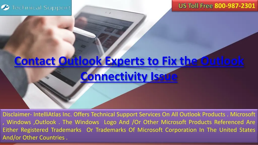 contact outlook experts to fix the outlook connectivity issue