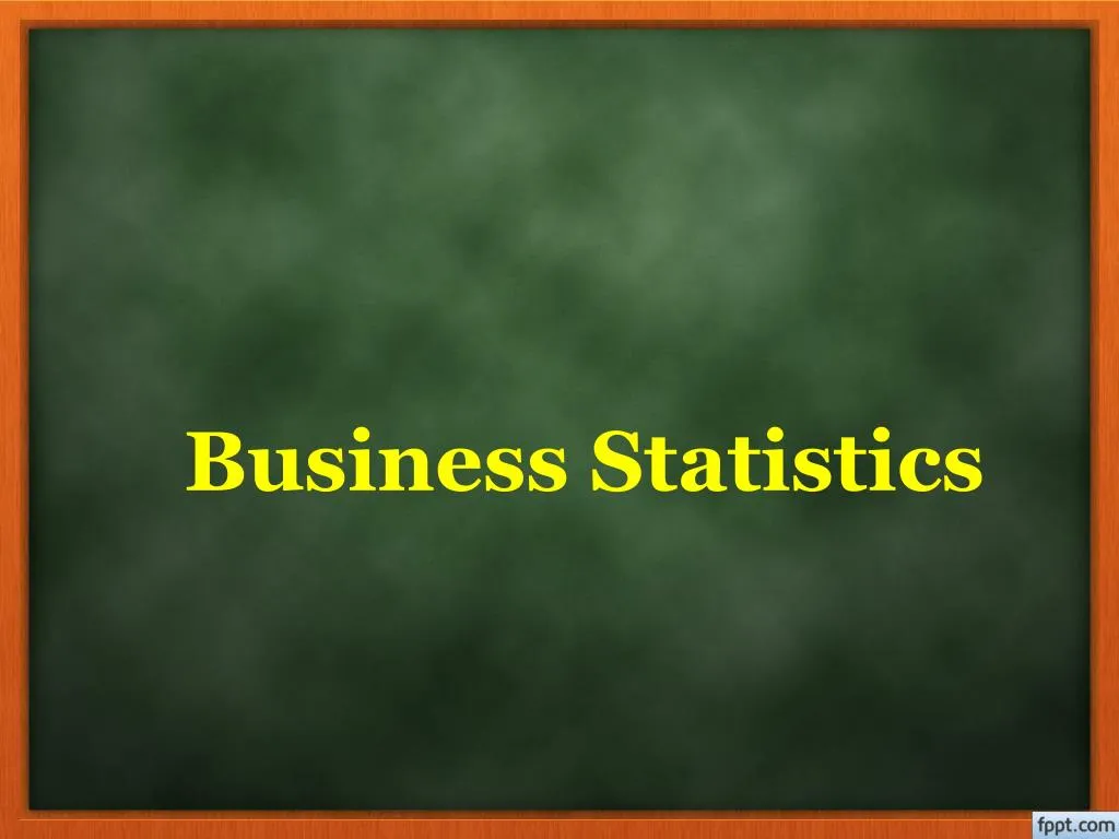 business statistics