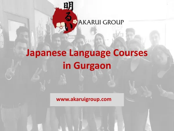 Japanese Languages Courses in Gurgaon - Akarui Group