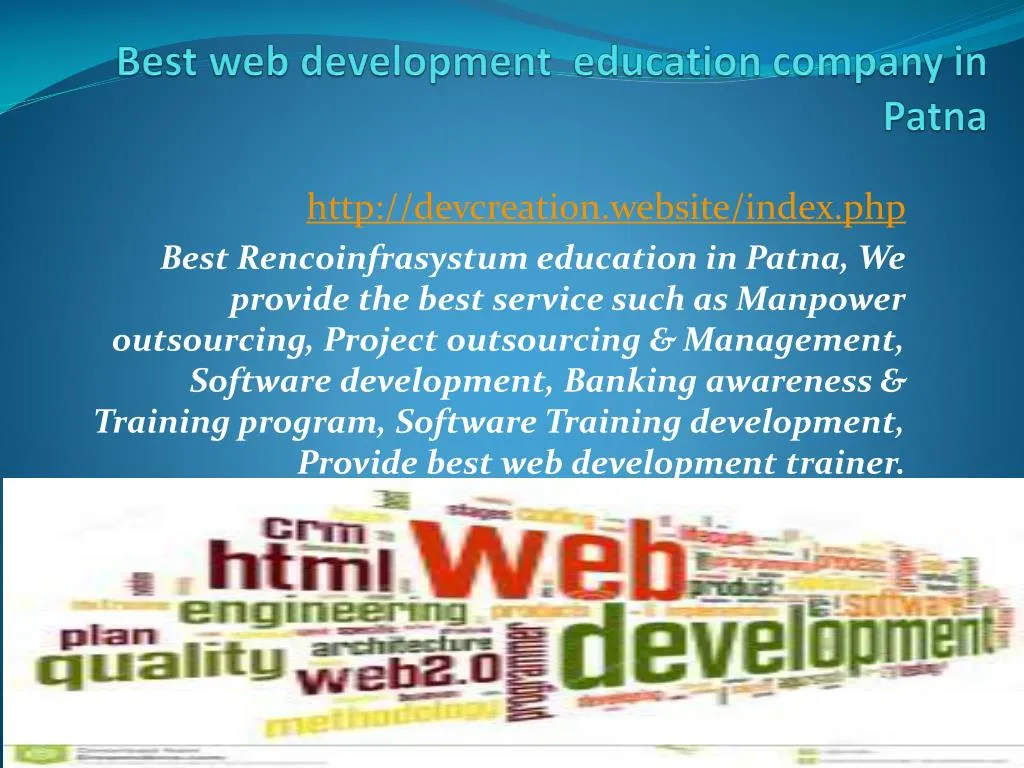 best web development education company in patna