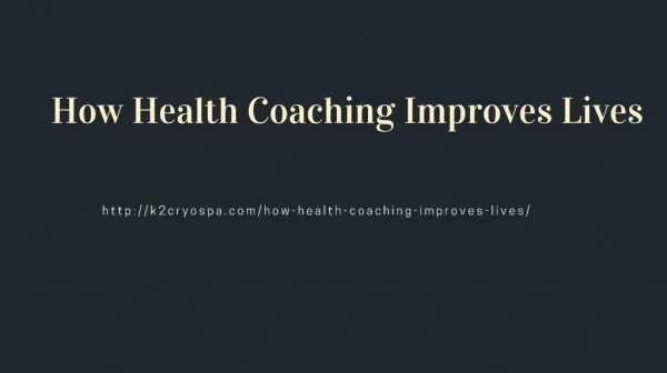 How Health Coaching Improves Lives