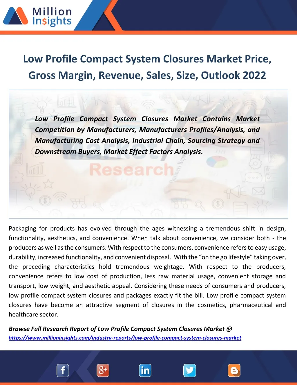 low profile compact system closures market price