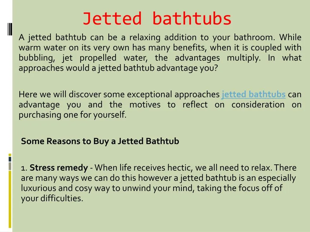 jetted bathtubs