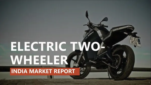 India Electric Two-wheeler Market Size, Share & Forecast 2023