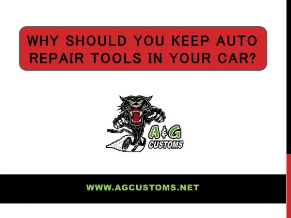 Why Should You Keep Auto Repair Tools in Your Car?