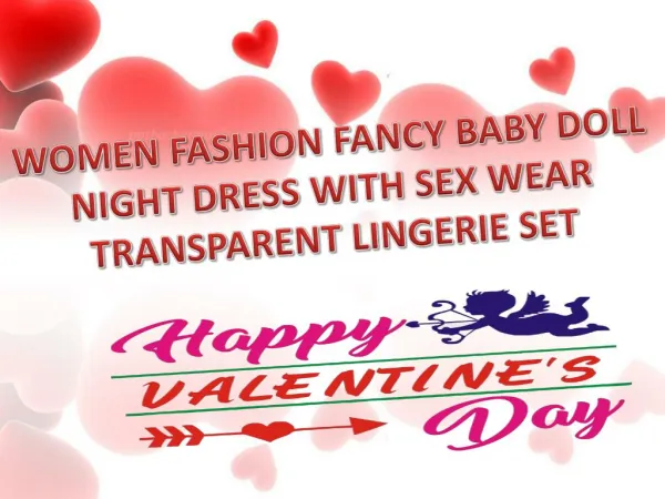 Women fashion fancy baby doll night dress with sex wear transparent lingerie set