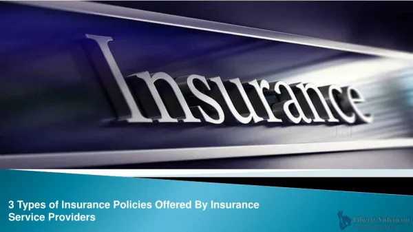 3 Types of Insurance Policies Offered By Insurance Service Providers