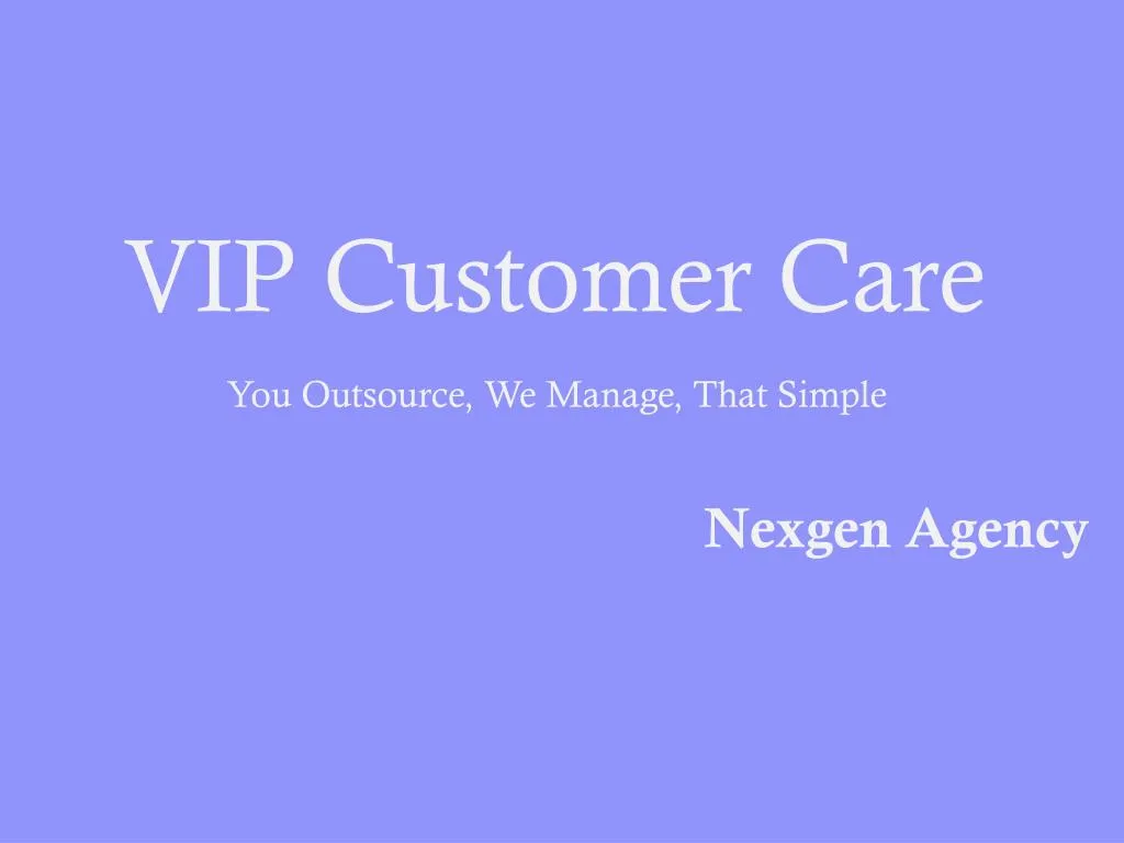 vip customer care