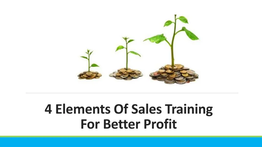 4 elements of sales training for better profit