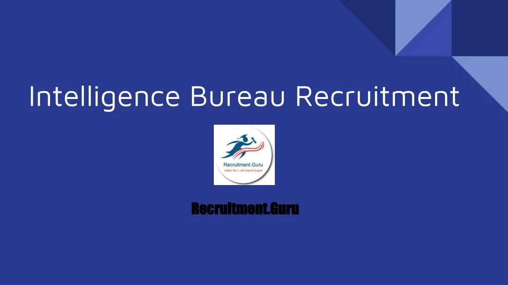 intelligence bureau recruitment