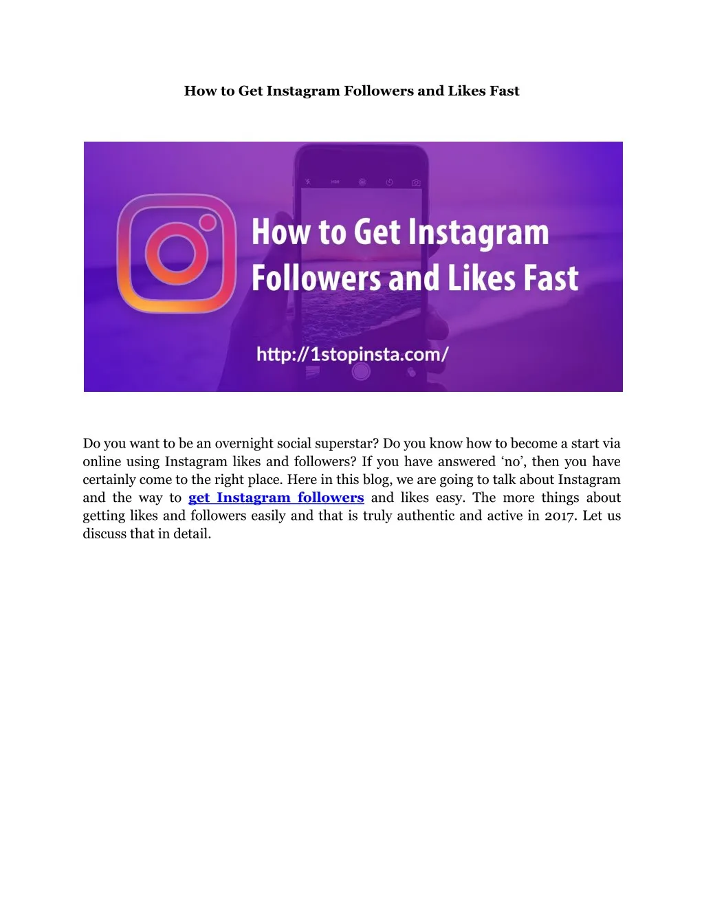 how to get instagram followers and likes fast