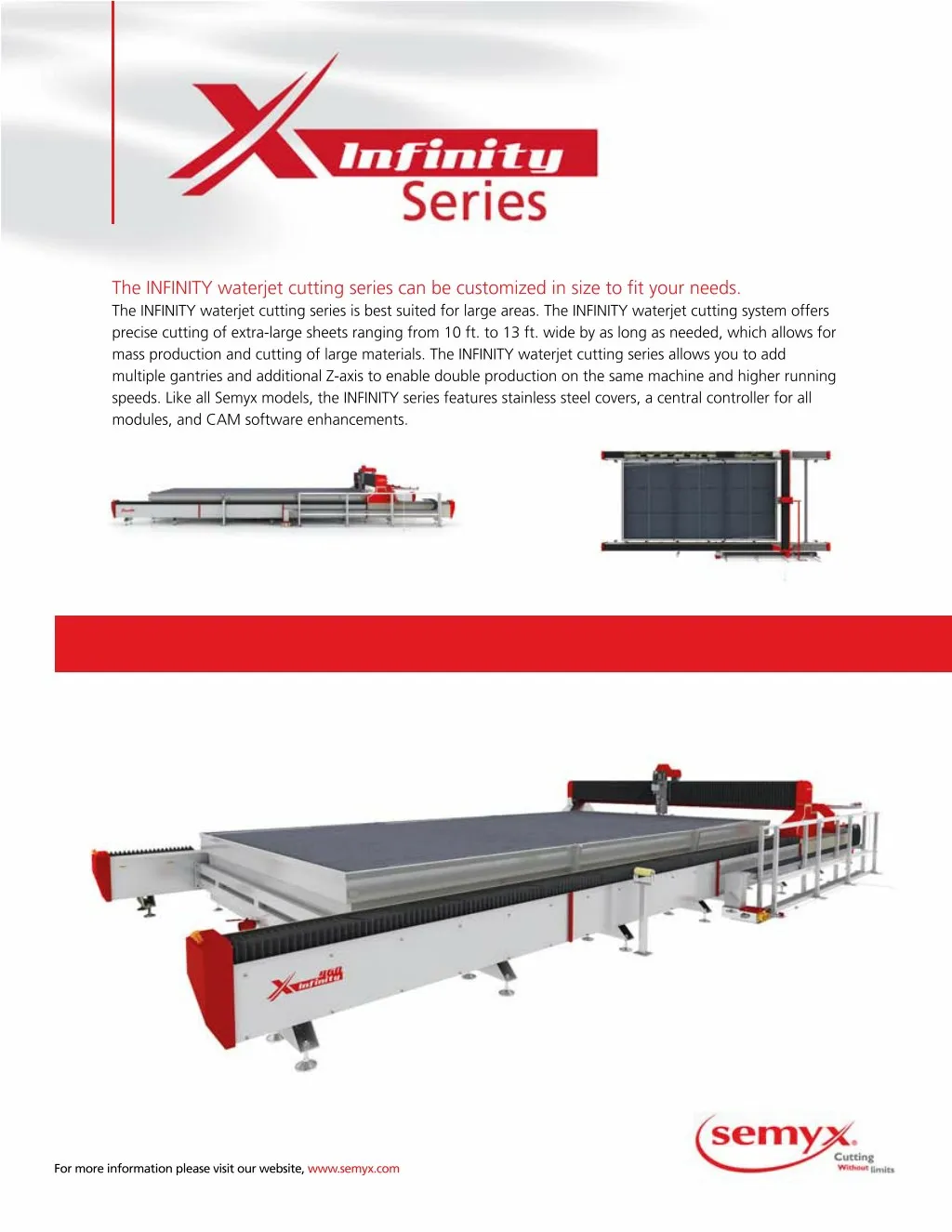 the infinity waterjet cutting series