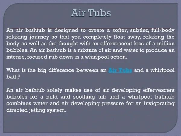 Air Tubs