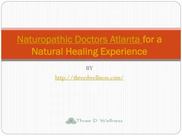 Naturopathic Doctors Atlanta for a Natural Healing Experience