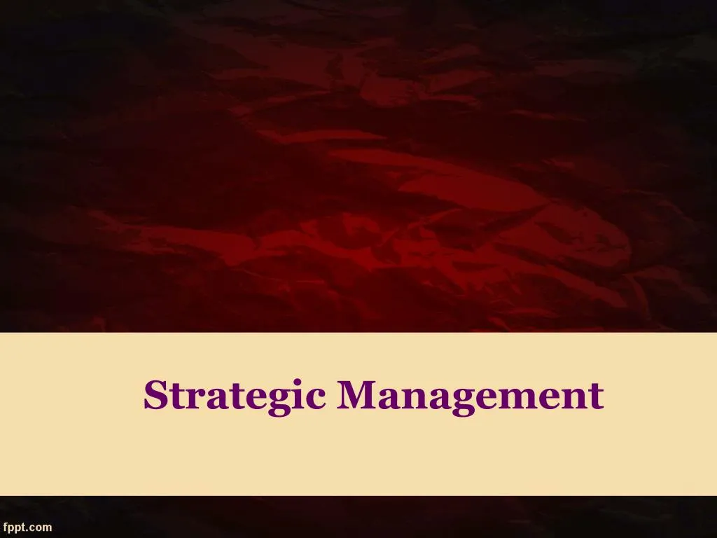 strategic management