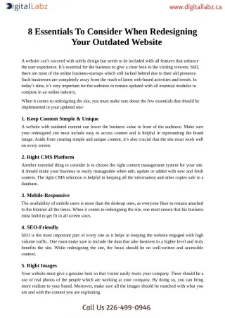 Important Tips for Redesigning Outdated Website - Digital Labz - slide 1