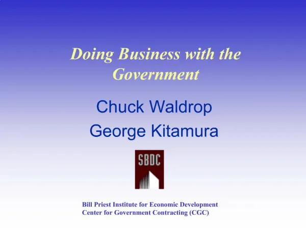 Chuck Waldrop George Kitamura