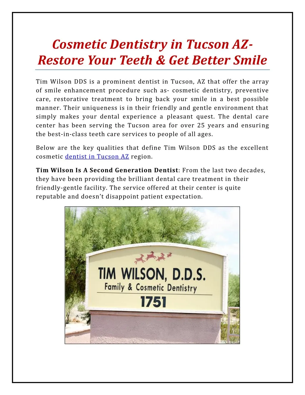 cosmetic dentistry in tucson az restore your