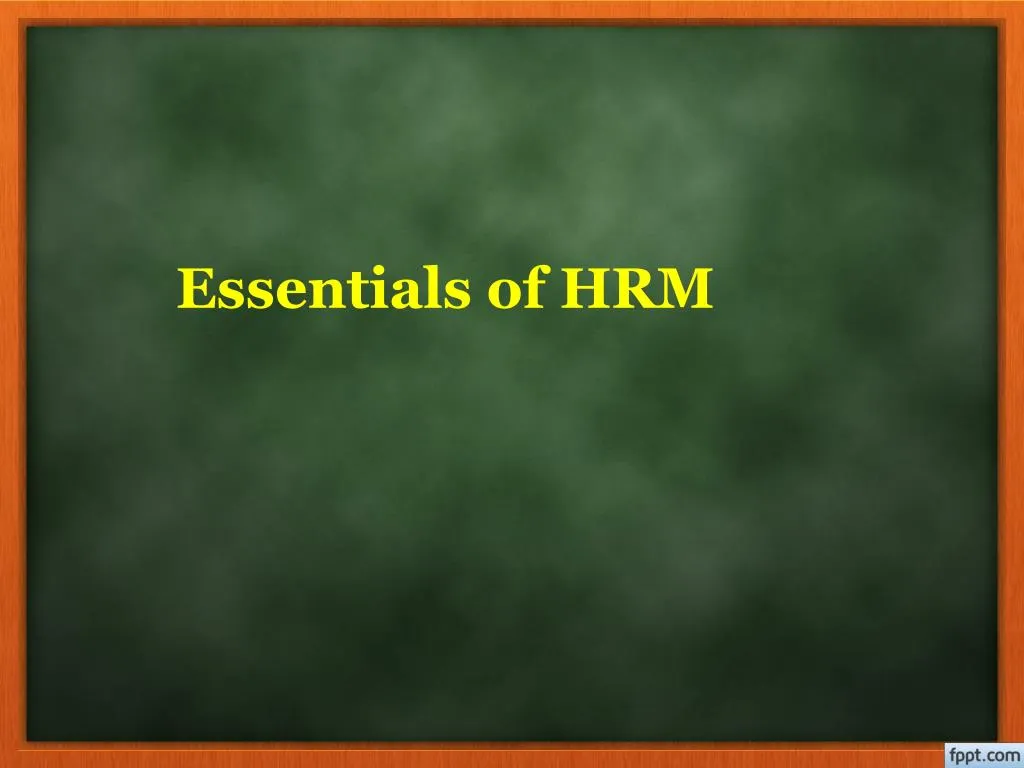 essentials of hrm