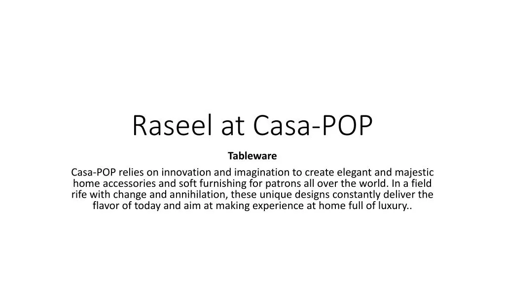 raseel at casa pop