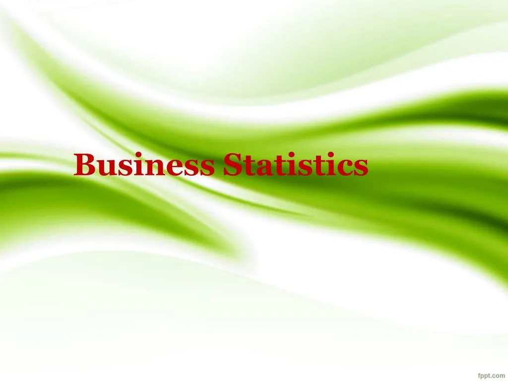 business statistics