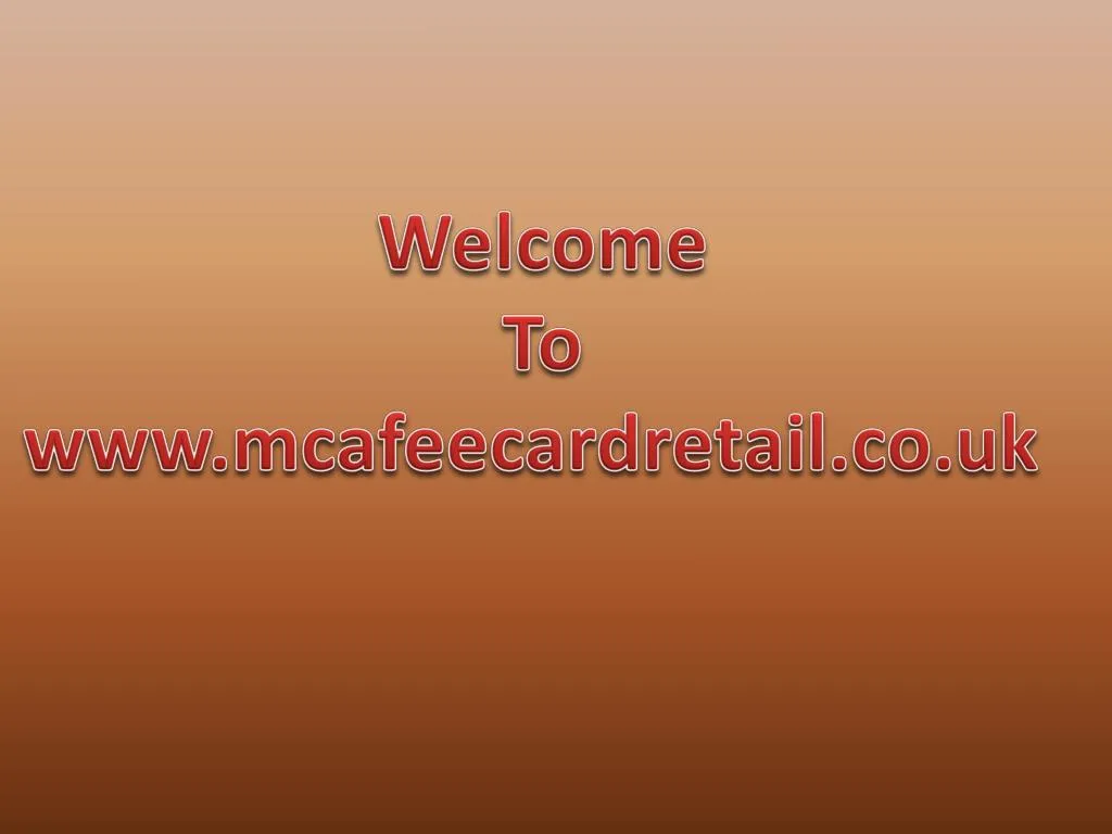 welcome to www mcafeecardretail co uk