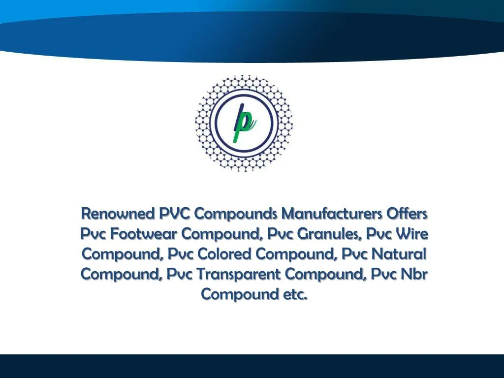 renowned pvc compounds manufacturers offers