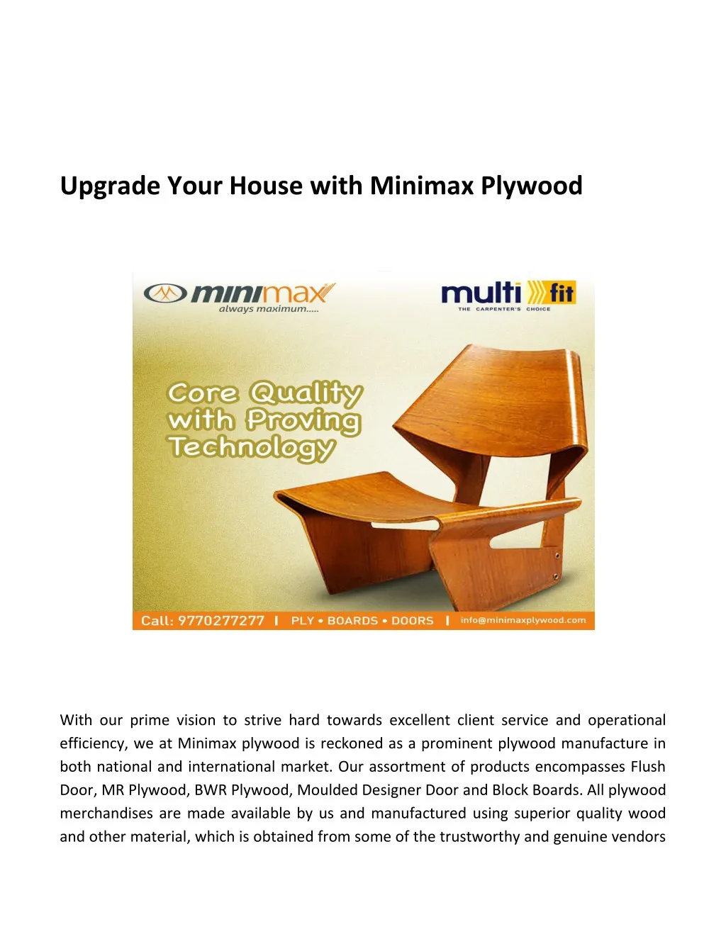 upgrade your house with minimax plywood