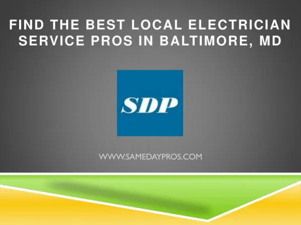Professional Electrician Service in Baltimore