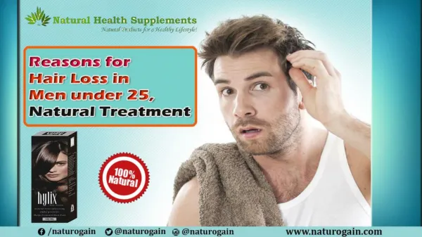Reasons for Hair Loss in Men under 25, Natural Treatment