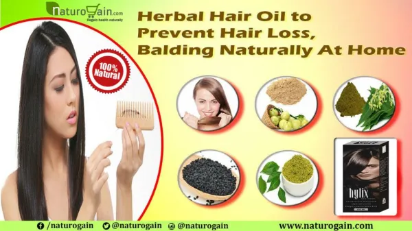 Herbal Hair Oil to Prevent Hair Loss, Balding Naturally At Home
