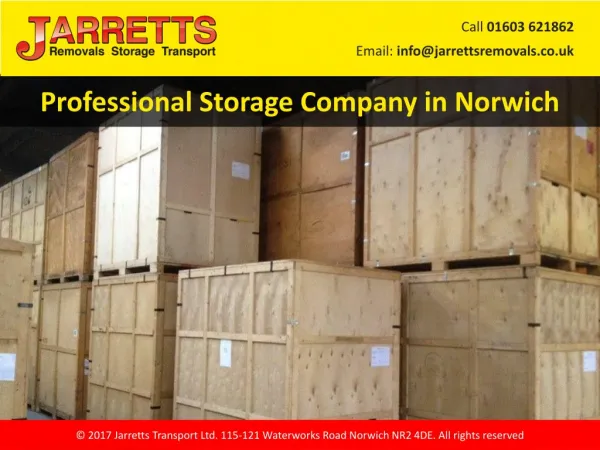 Professional Storage Company in Norwich
