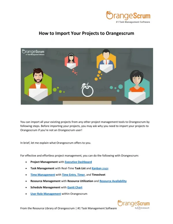 How To Import Your Projects To Orangescrum