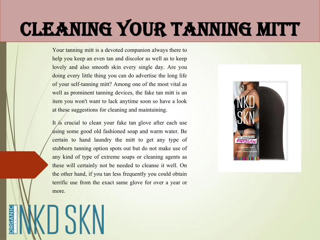 cleaning your tanning mitt