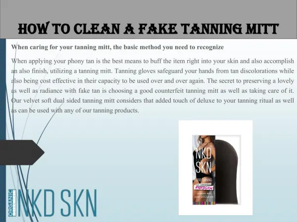 HOW TO CLEAN A FAKE TANNING MITT