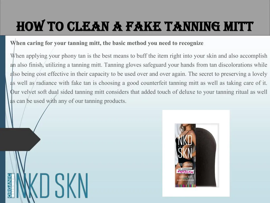 how to clean a fake tanning mitt