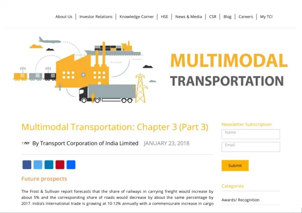 Multimodal Transportation: Chapter-3 Part-3