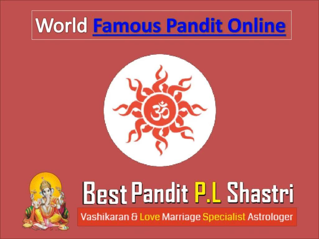 world famous pandit online