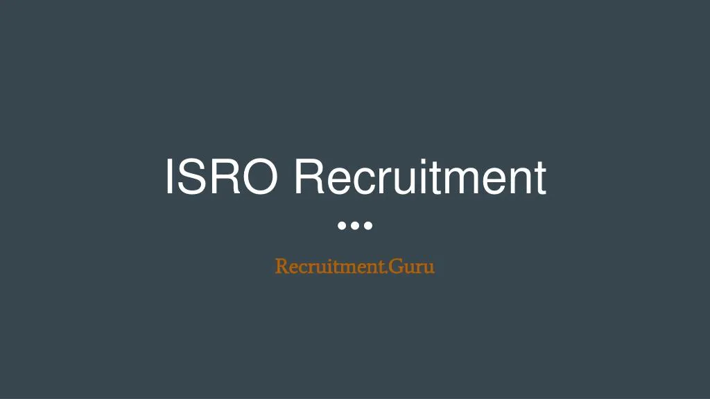 isro recruitment