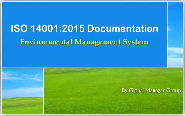Guidance on the Requirements of ISO 14001:2015 Documentation
